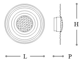 Dimensiones de la lámpara Gravity Incanto Italamp